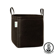 Geopot Fabric Planter - Black Square Bottom With Handles
