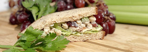 chickpea salad on toast