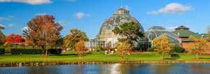 Conservatory in the fall at Belle Isle Garden in Detroit