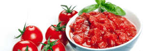 bowl of diced tomatoes