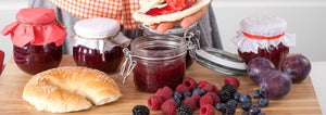jars of berry freezer jam