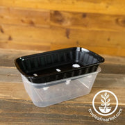 Premium Durable Self-Watering Microgreens Growing Trays clear and black 