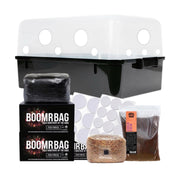 'Boomr Bin' Monotub Mushroom Grow Kit Components