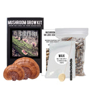 Red Reishi Mushroom Outdoor Log Growing Kit (Organic) Components