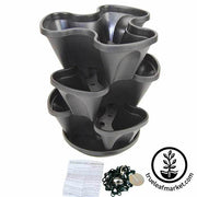 Mini Garden Stacker - Hanging Garden Pot - Black