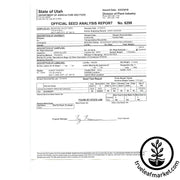 Canada Seed Analysis Certificate